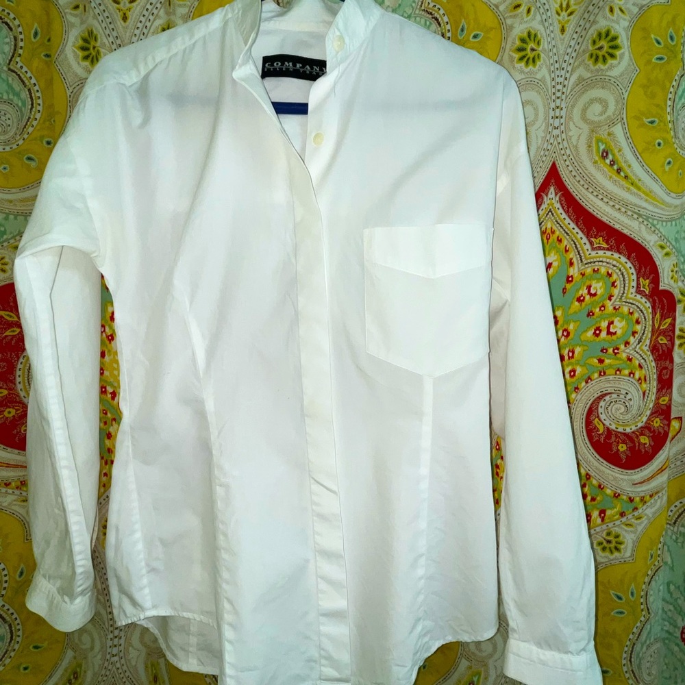 Ellen Tracy COMPANY blouse with mandarin collar